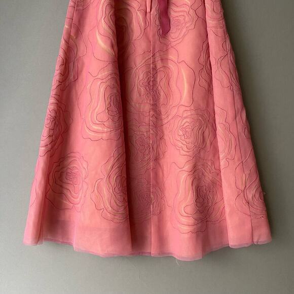 BCBGMaxAzria size 0 A- line belted midi formal dress - Picture 7 of 8